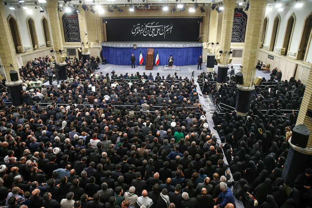 علي خامنئي يتحدث خلال مناسبة دينية في طهران(أ ف ب)