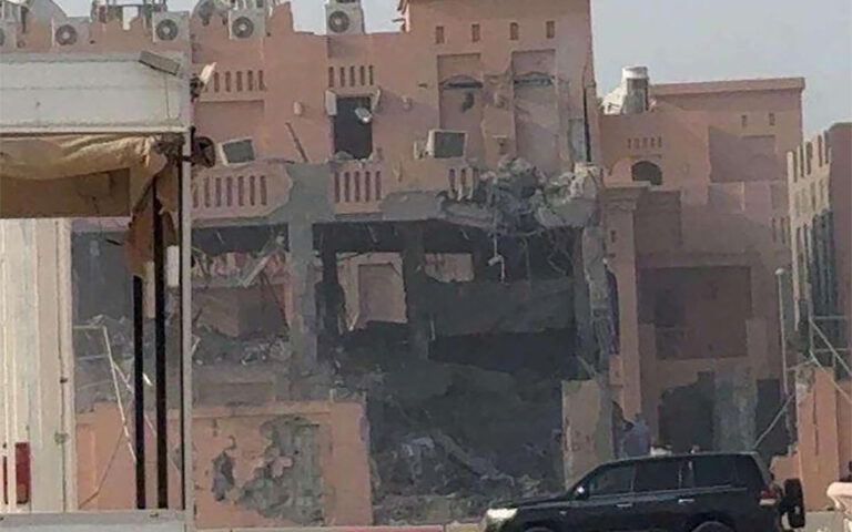 صورة متداولة على الإنترنت للمبنى المستهدف في الدوحة