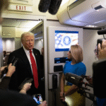 ترامب متحدثاً لوسائل الإعلام (أ ف ب)