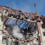 مبنى مدمر بعد ضربة روسية استهدفت أوديسا(أ ف ب)