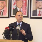 الناطق الرسمي باسم الحكومة الأردنية محمد المومني خلال تصريح رسمي.