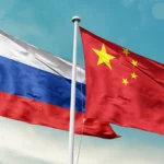 russia china flag