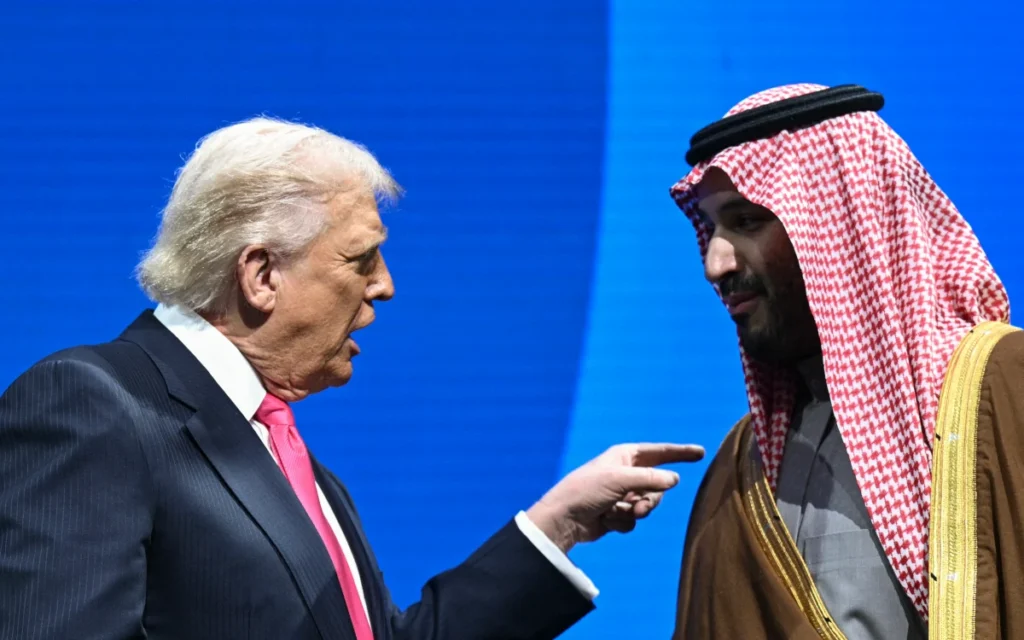 الرئيس الأمريكي وولي عهد السعودية (أ ف ب)
