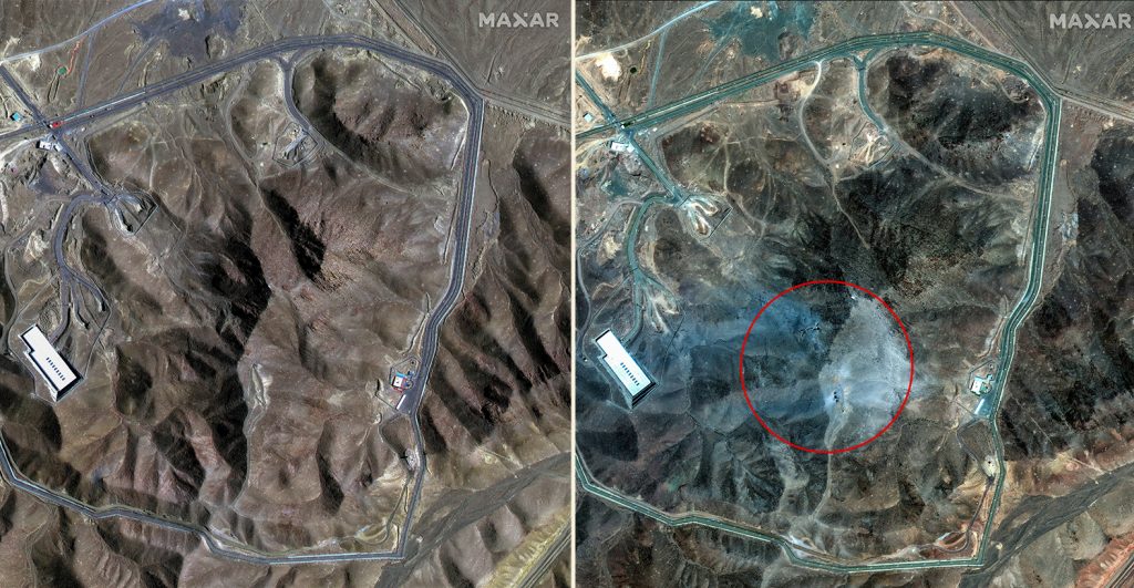 Satellite images show Iran's Fordow nuclear site before and after the U.S. strike. AFP