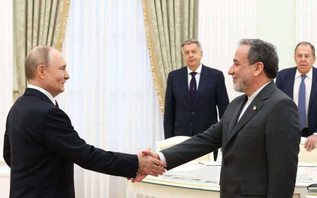 The Russian president meets the Iranian foreign minister. AFP