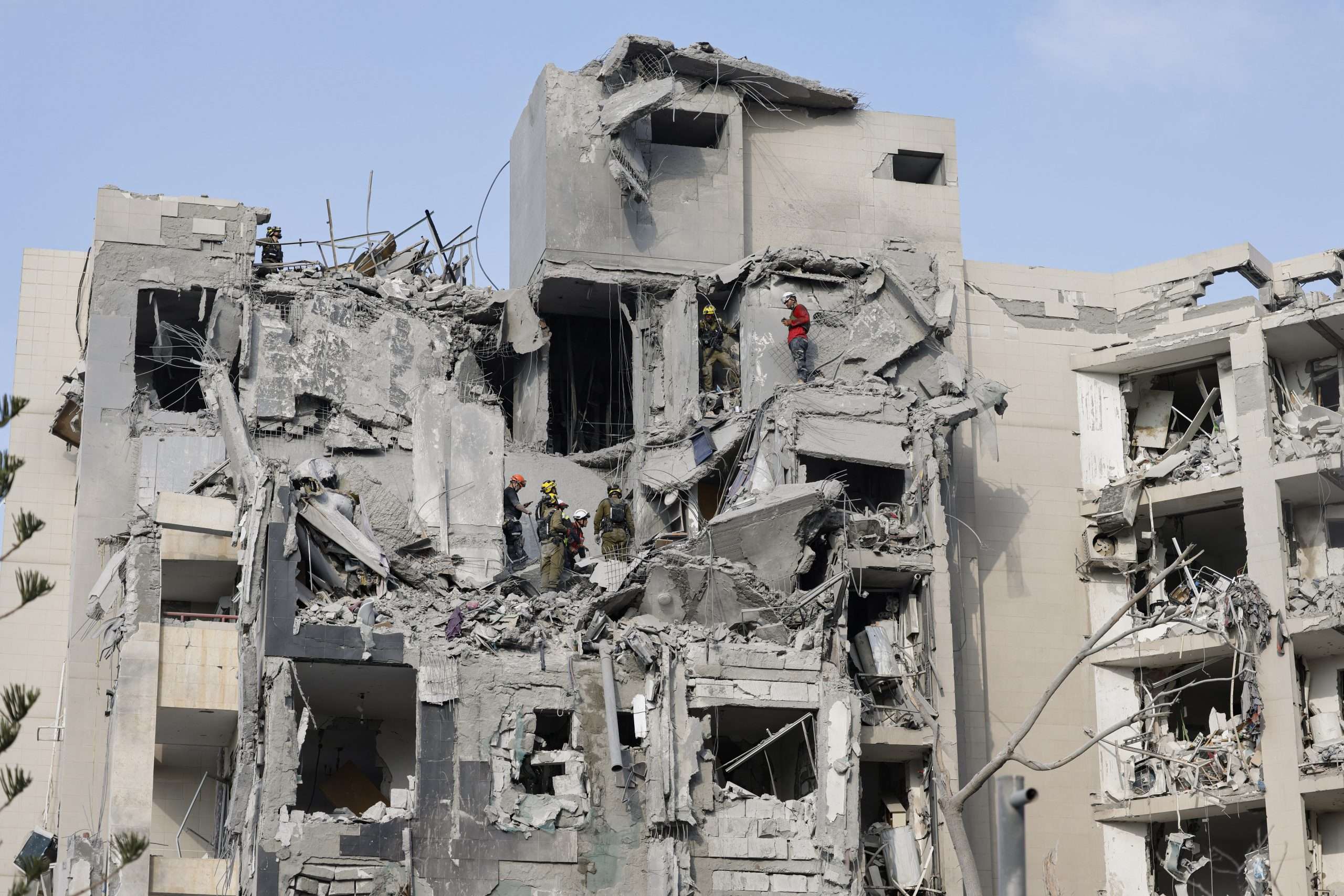 The destruction in Beersheba, southern Israel, caused by an Iranian missile before the ceasefire. AFP