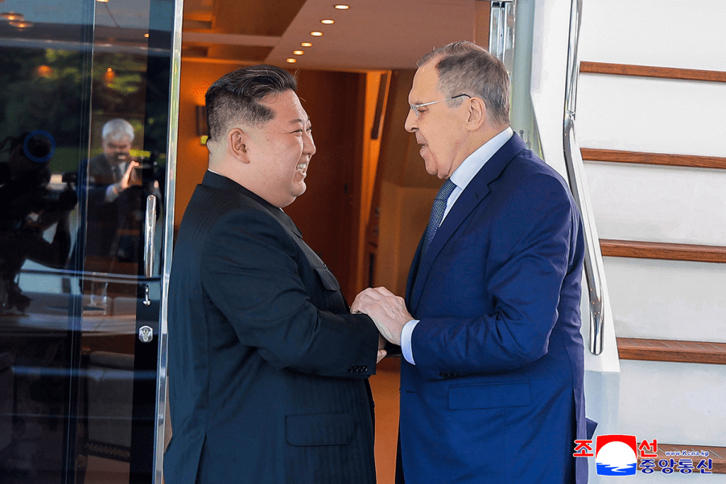Kim Jong Un meeting with Sergei Lavrov. AFP