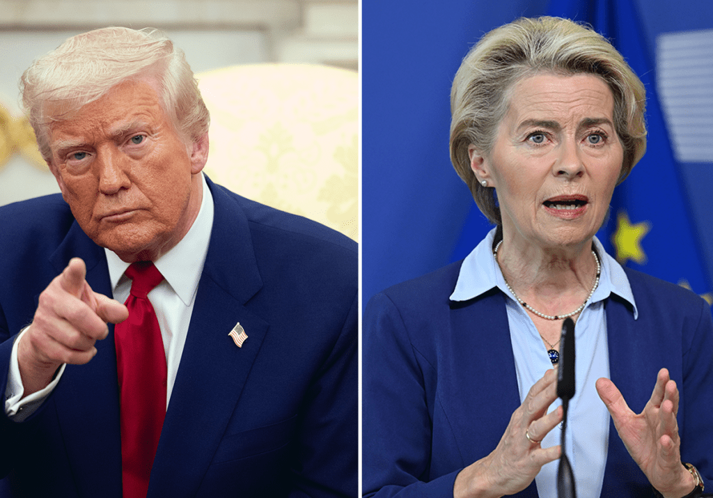US President Donald Trump and European Commission President Ursula von der Leyen