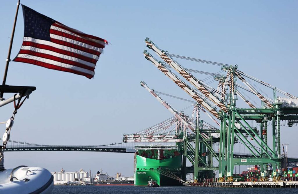 A view of Port of Los Angeles, AFP