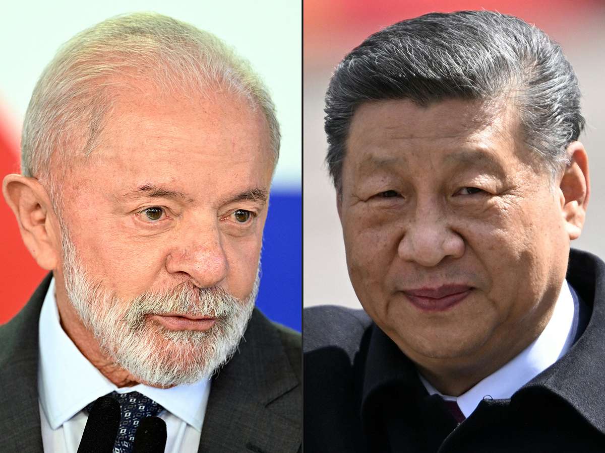 Brazilian President Luiz Inacio Lula da Silva and Chinese President Xi Jinping. AFP