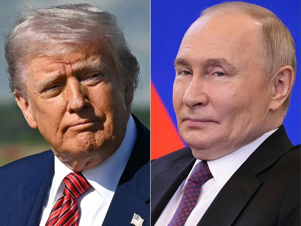 US President Donald Trump and Russian President Vladimir Putin. AFP