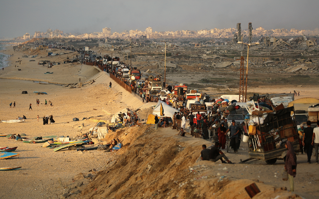 Israel Army Says 700,000 Palestinians Have Fled South from Gaza City