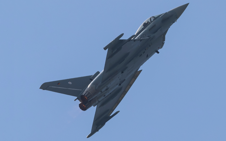 The Eurofighter Typhoon during the International Paris Air Show in June 2025 (AFP).