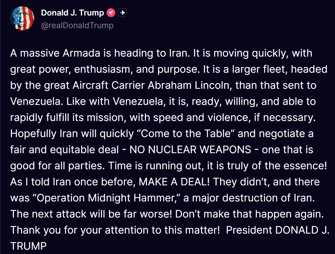 Trump Threatens Iran Over Nuclear Talks, Says 'Time is Running Out'