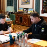 Zelensky and Andrej Yermak during a meeting. AFP - Ukraine: Factional Struggle Ignites After Budanov’s Rise