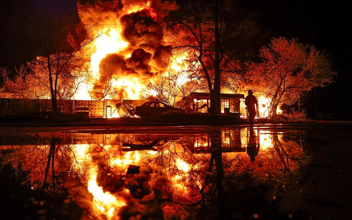 Russian Overnight Strikes on Ukraine Hit Missile and Drone Factories