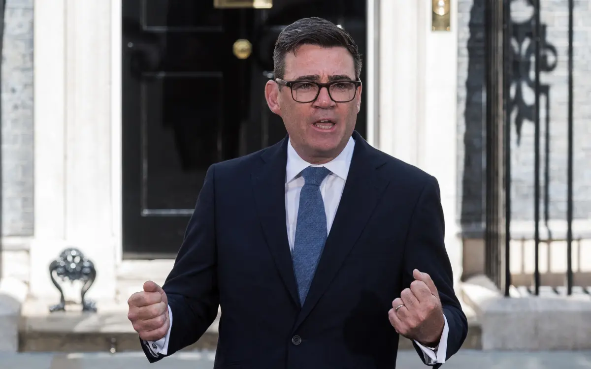 Andy Burnham Enters Downing Street As Britain's New PM .AFP