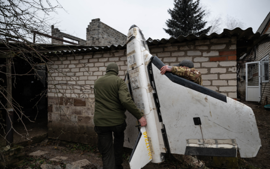 An intercepted Russian Gerbera drone